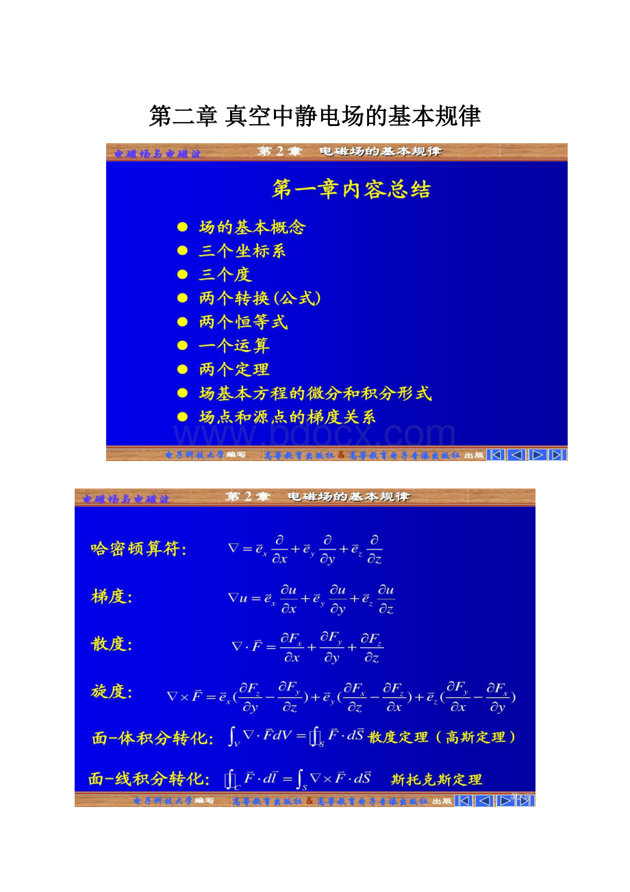 第二章 真空中静电场的基本规律.docx_第1页