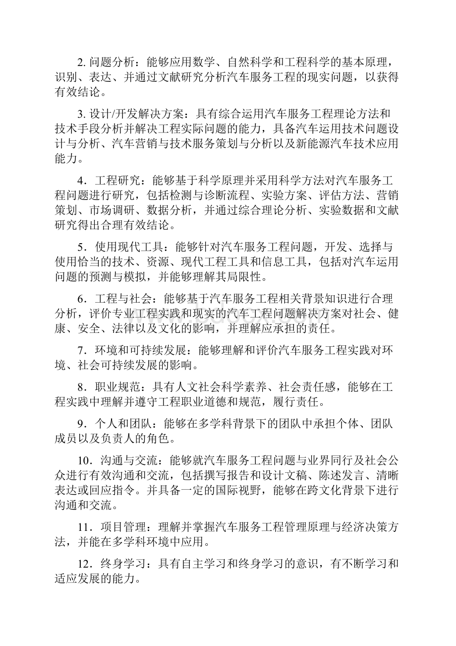 汽车服务工程专业人才培养方案文档格式.docx_第2页