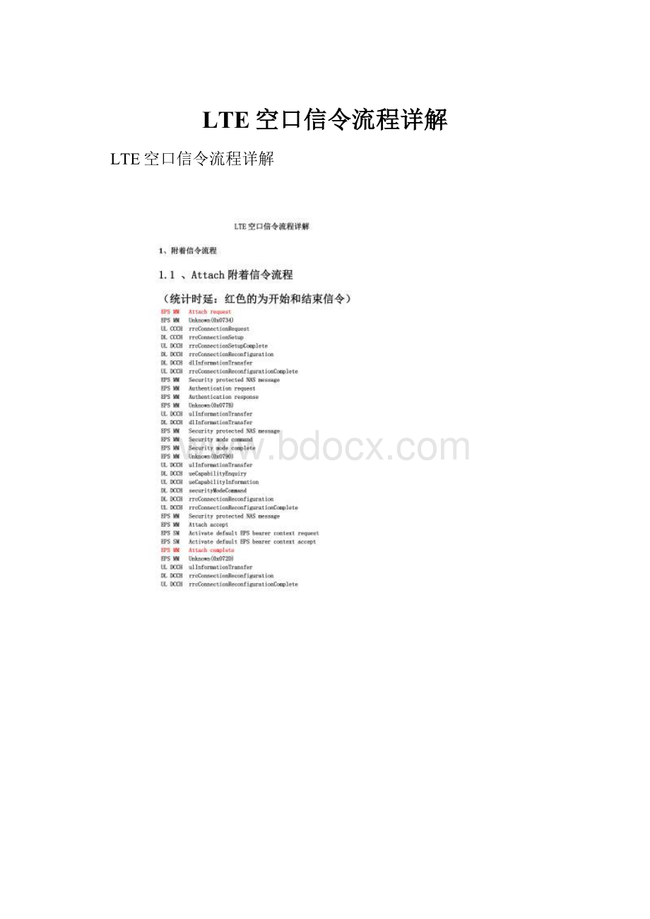 LTE空口信令流程详解Word文档格式.docx