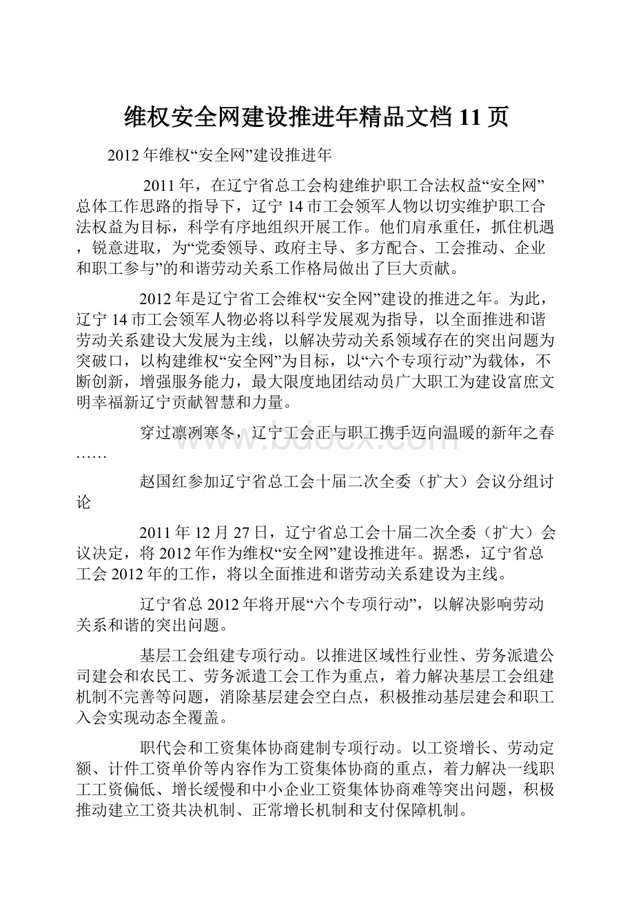 维权安全网建设推进年精品文档11页Word文档下载推荐.docx