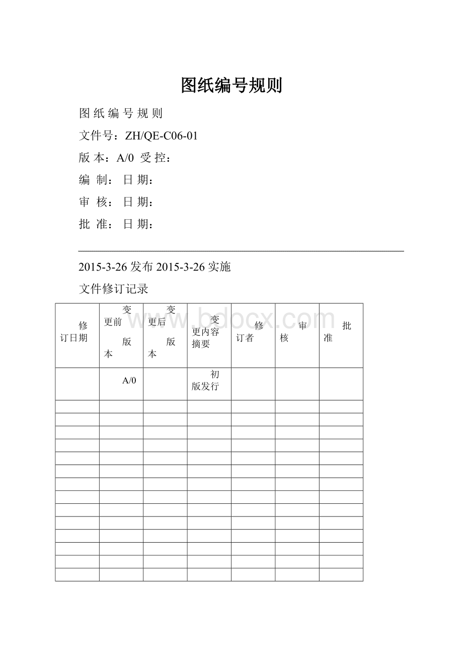 图纸编号规则Word文档格式.docx