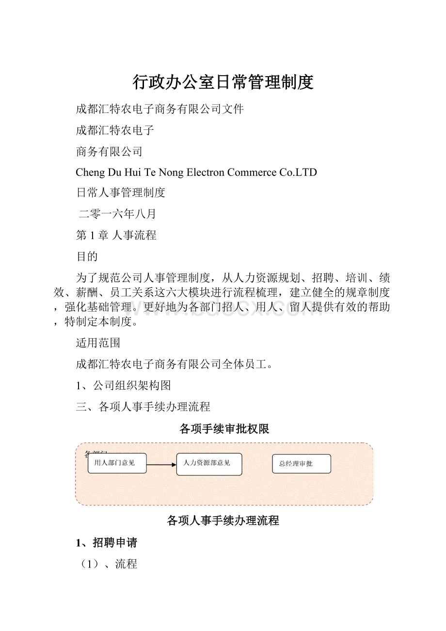 行政办公室日常管理制度.docx_第1页