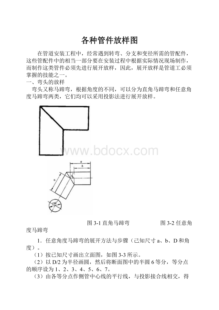 各种管件放样图.docx