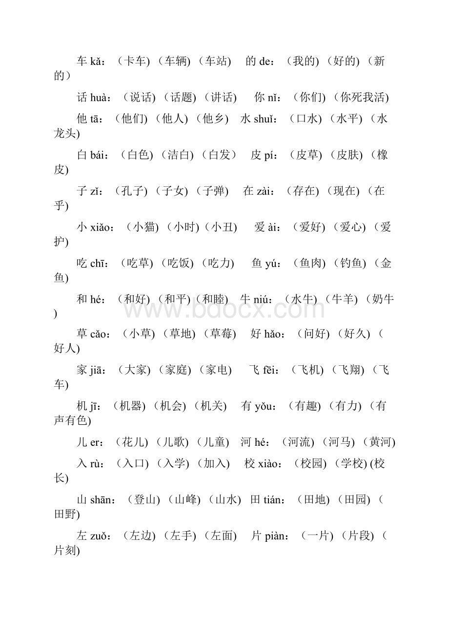 一年级语上册生字组词精品.docx_第2页