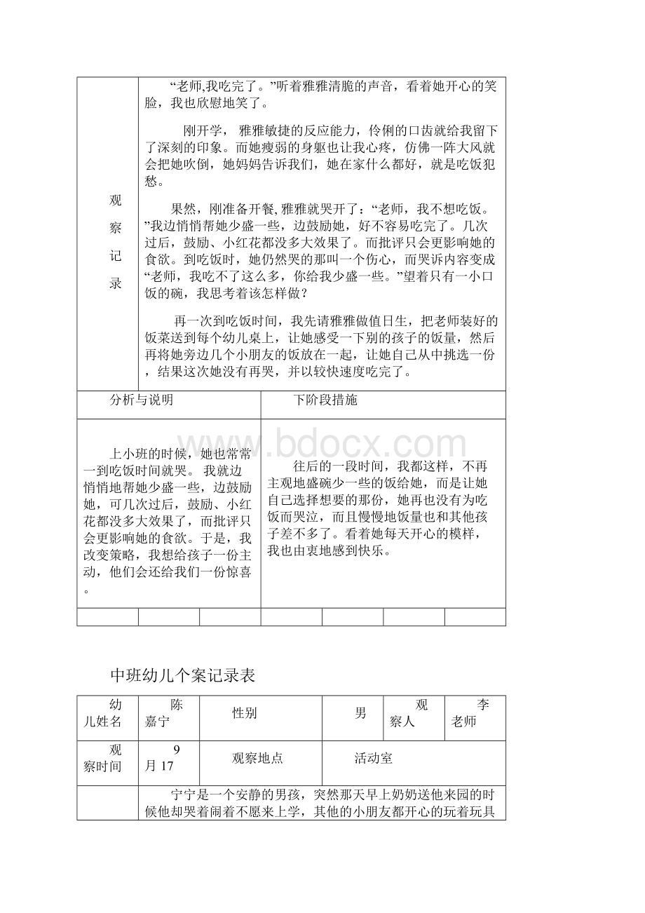 幼儿园大中小班户外活动观察记录表.docx_第3页