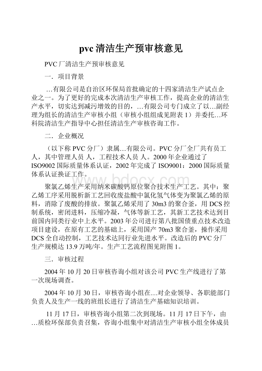 pvc清洁生产预审核意见.docx