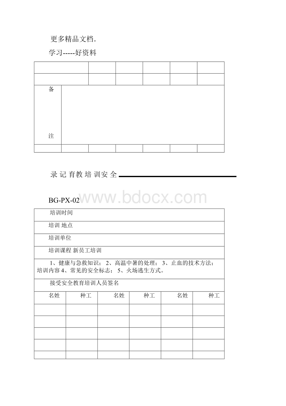 采石场 安全教育培训记录电子教案.docx_第3页