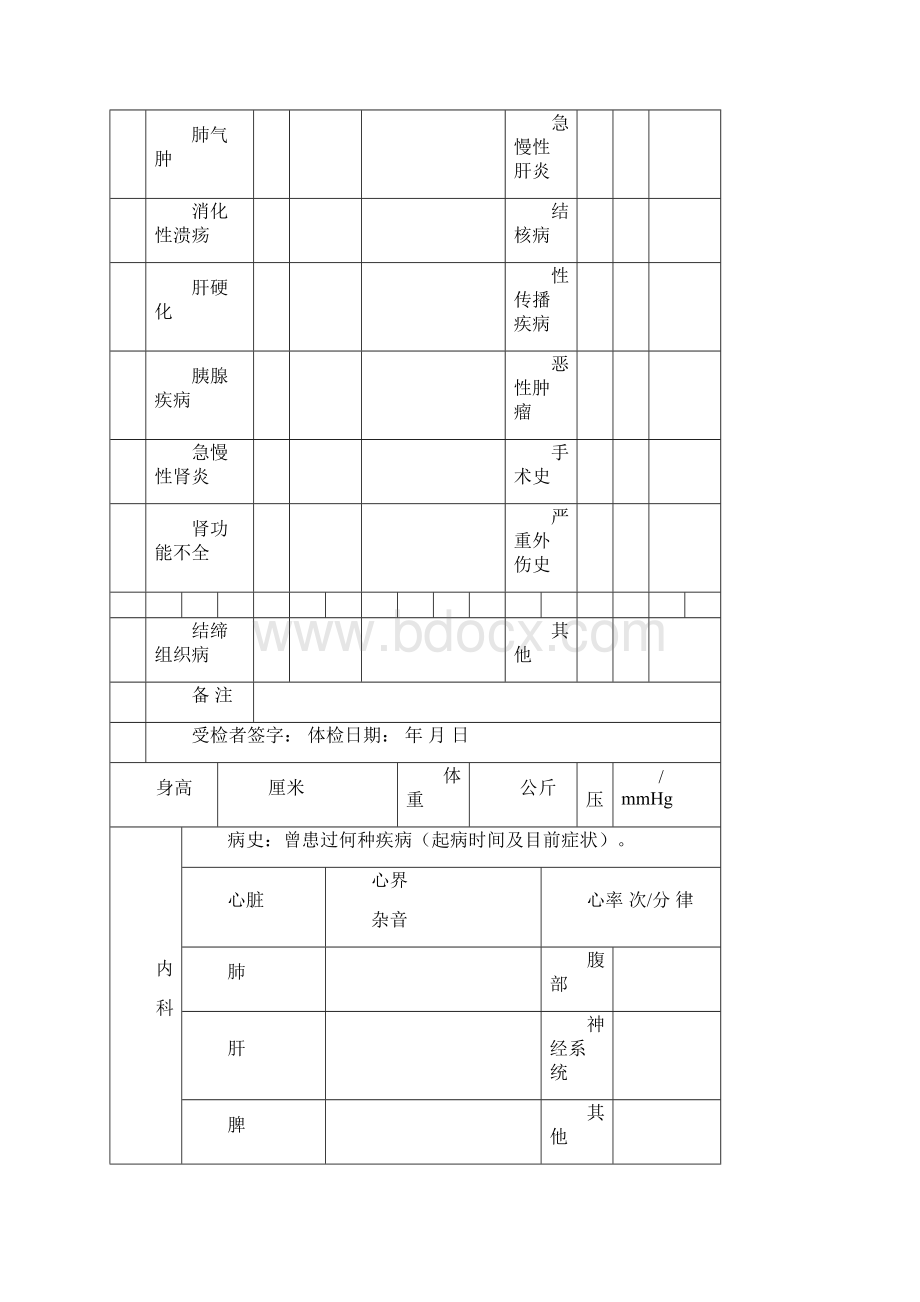 事业单位招录体检表Word格式.docx_第3页