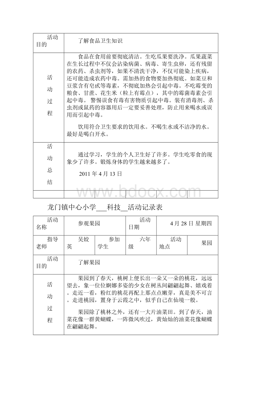 中心小学科技小组活动记录表.docx_第2页