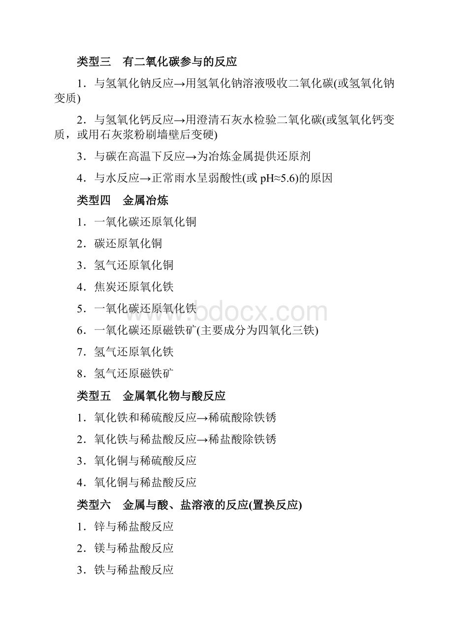 中考化学方程式集训Word格式.docx_第2页