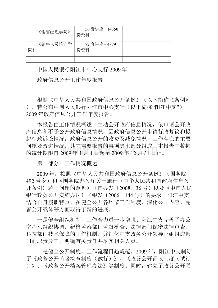 中国人民银行阳江市中心支行政府信息公开工作年度报告.docx_第2页