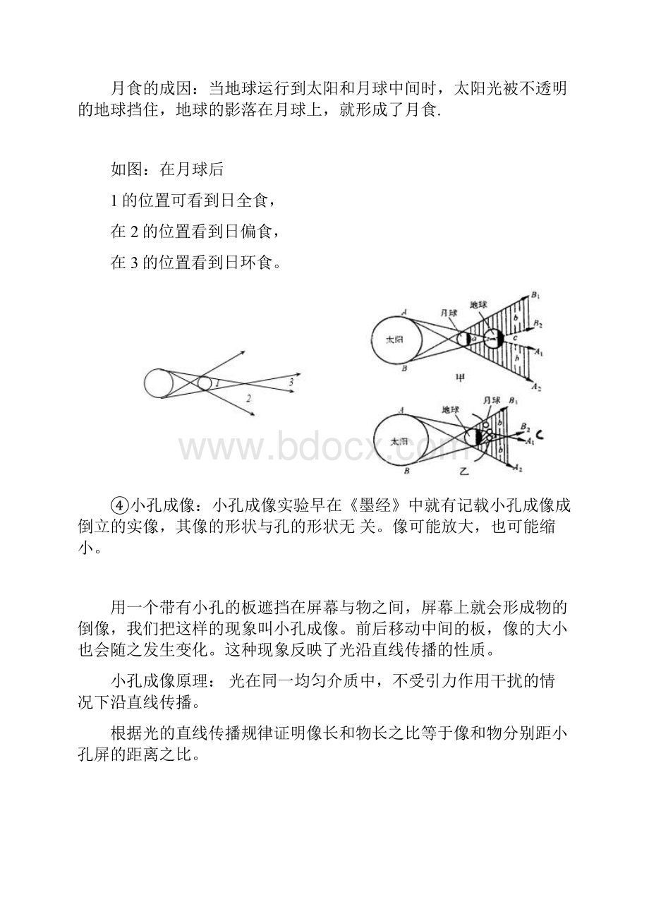 小孔成像凸透镜成像及全部光学内容梳理Word文档下载推荐.docx_第2页