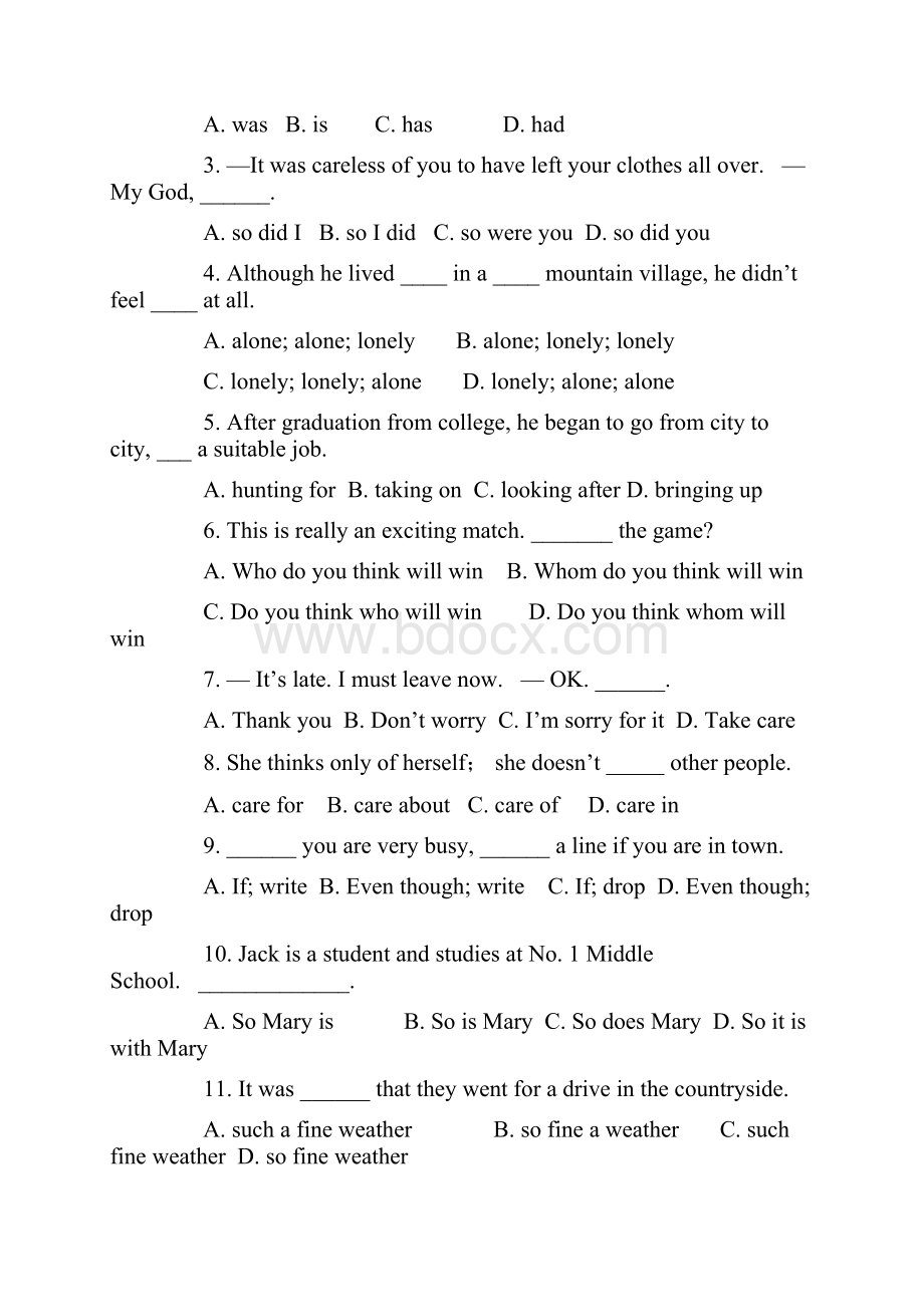 高中英语选择题100道.docx_第2页