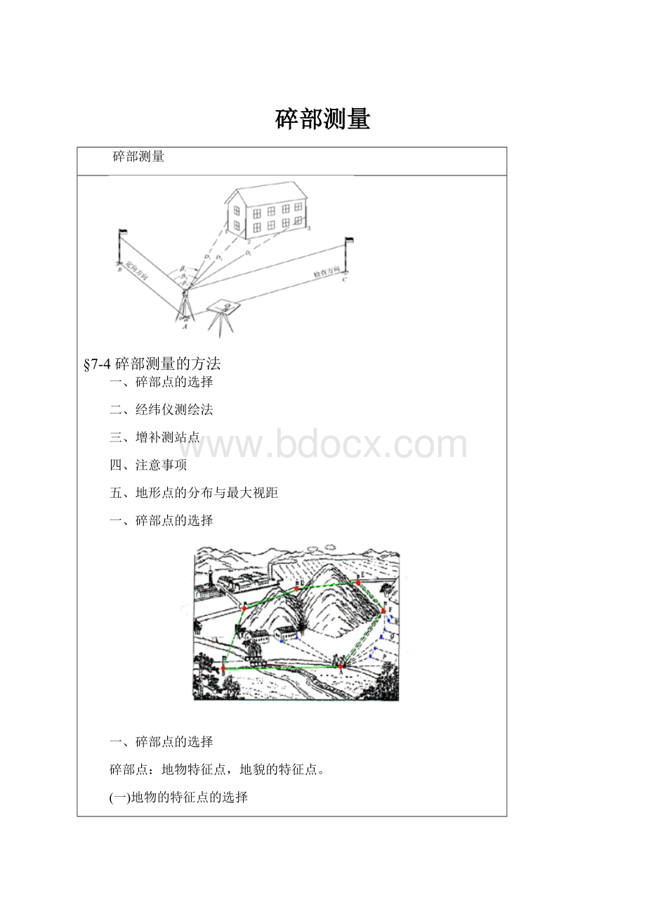 碎部测量Word格式文档下载.docx_第1页