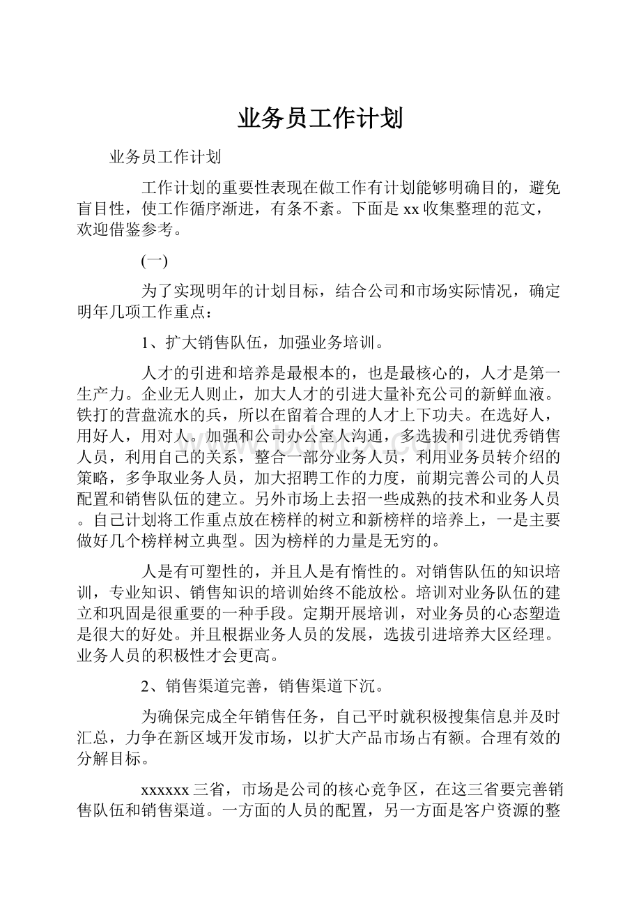 业务员工作计划.docx