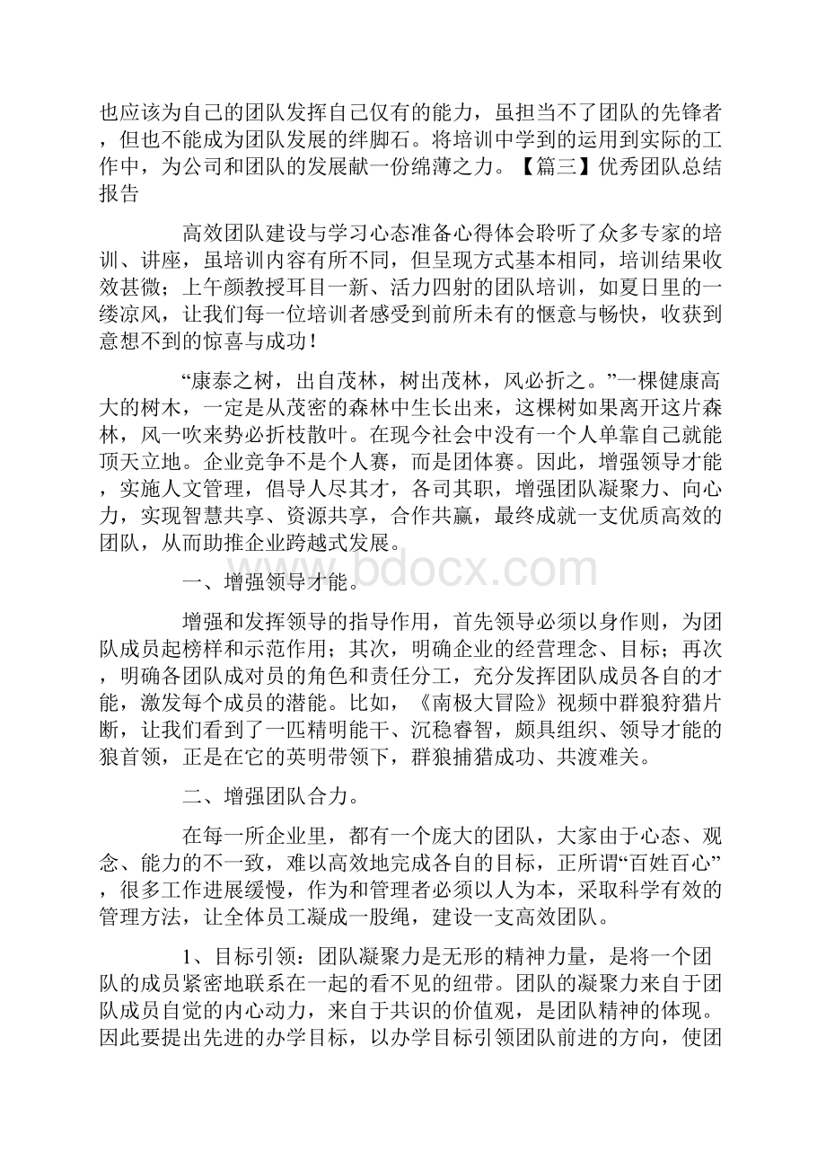 优秀团队总结报告Word文档格式.docx_第3页