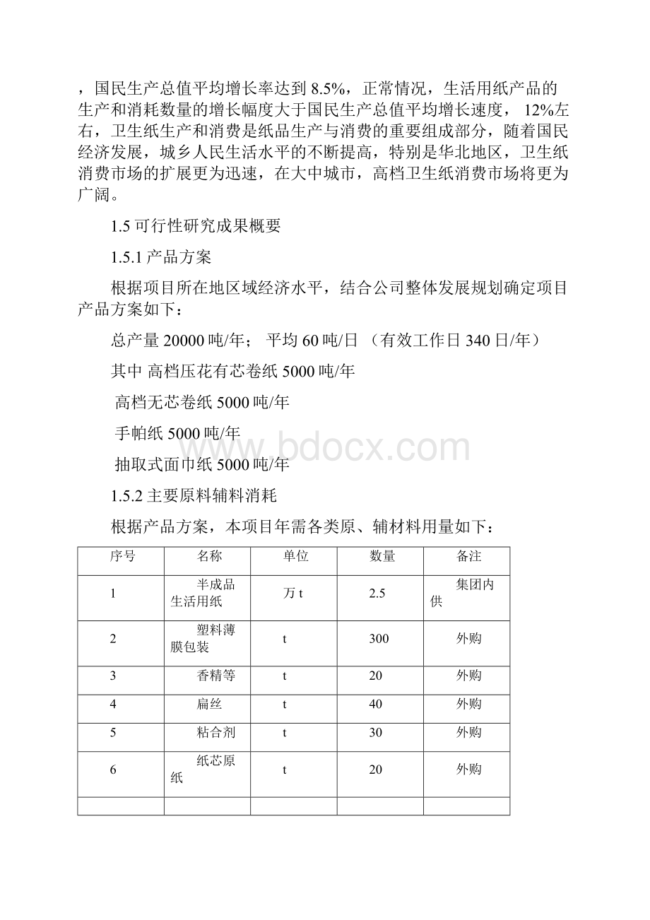 年产2万吨高档卫生纸加工投资建设项目可行性研究报告.docx_第3页