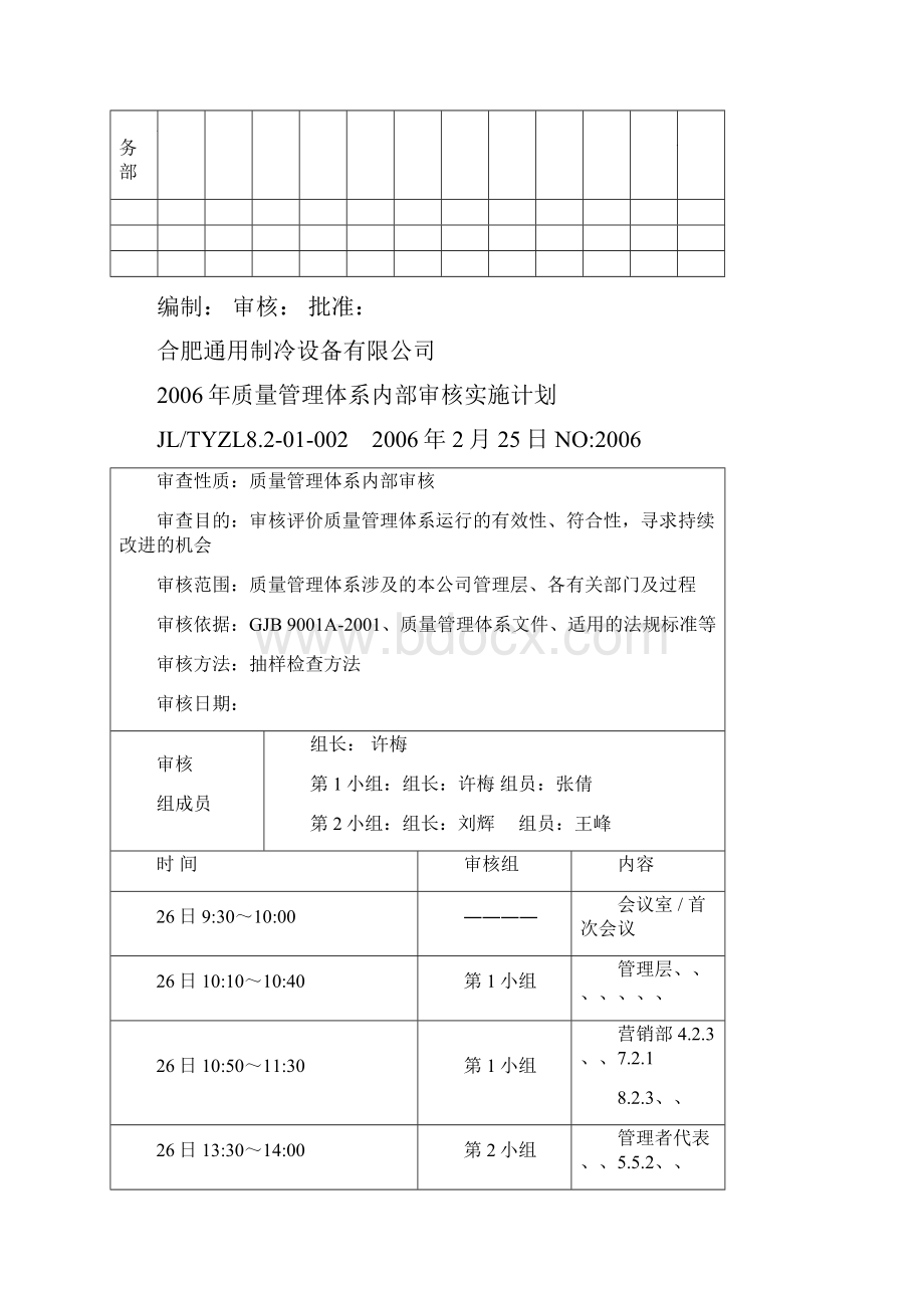 简单的年度内审计划Word文档下载推荐.docx_第2页