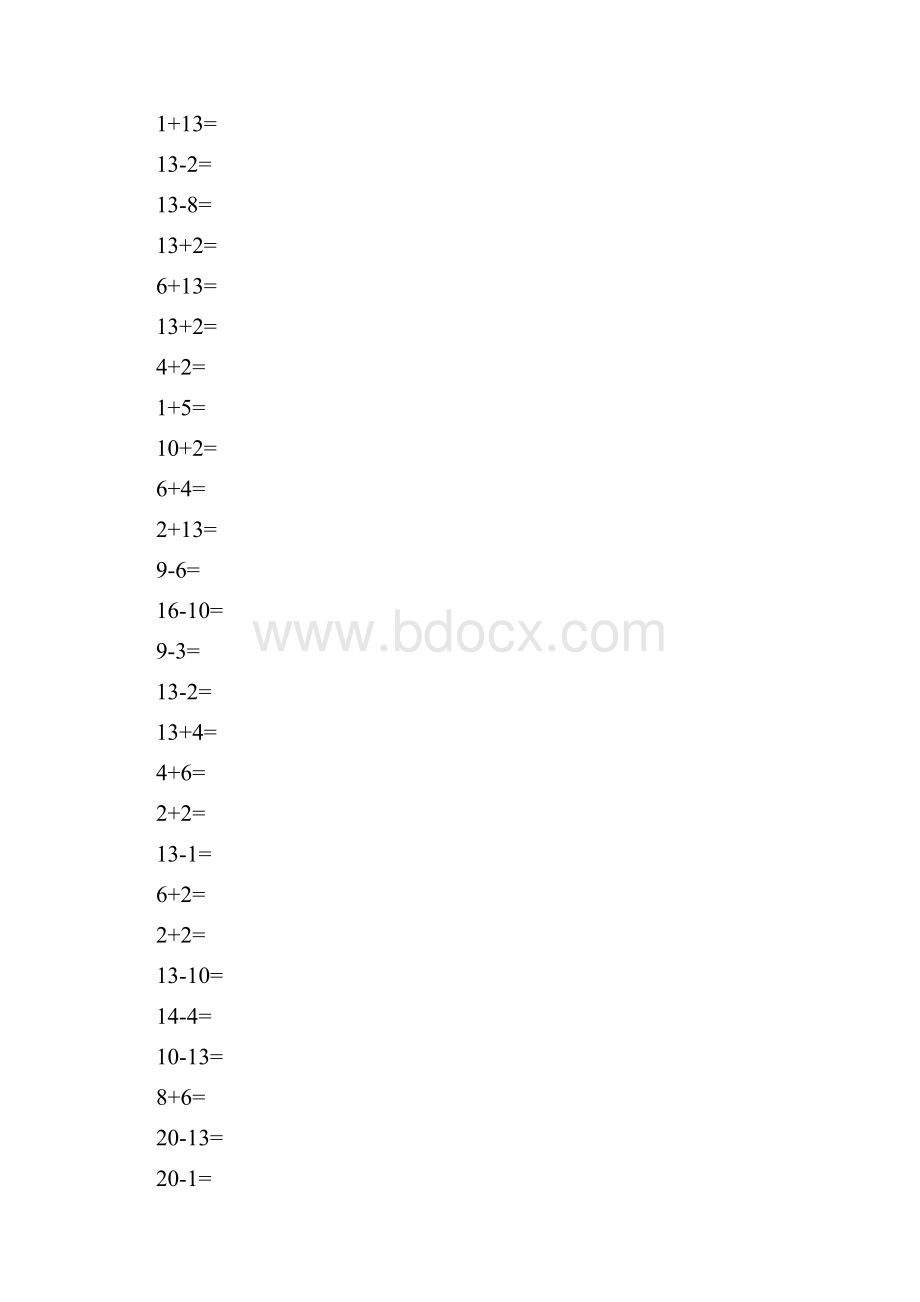 学前班加减法口算数学练习题.docx_第3页