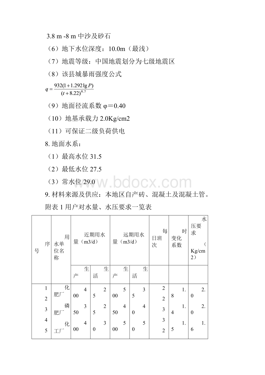 给水排水管网系统课程设计文档格式.docx_第3页