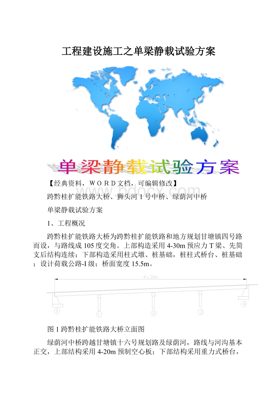 工程建设施工之单梁静载试验方案Word格式文档下载.docx