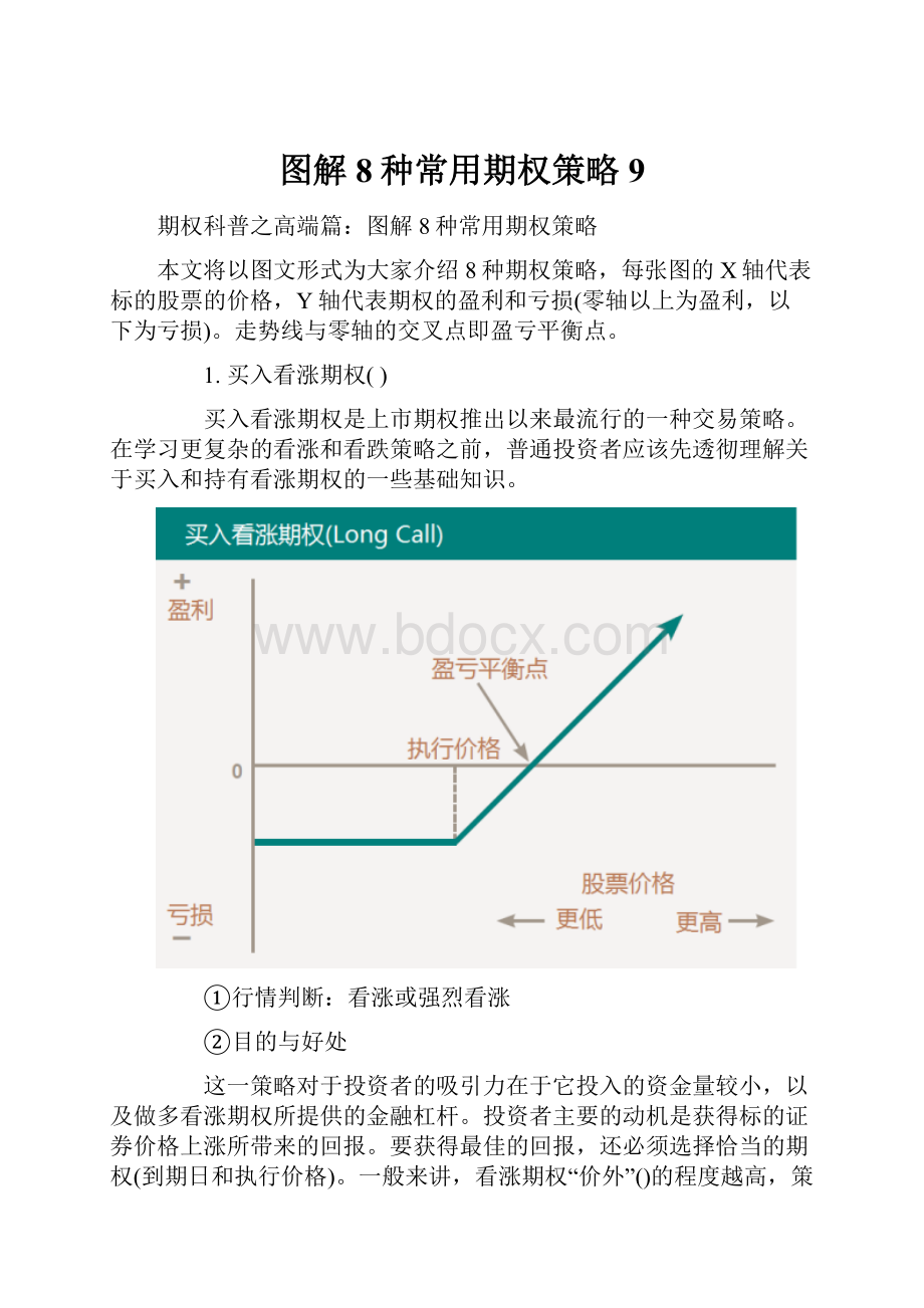 图解8种常用期权策略9Word格式文档下载.docx_第1页