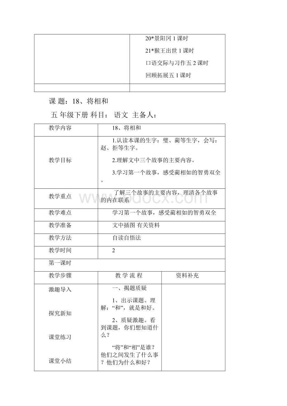 人教新课标五年级语文下第五单元中国古典名著教案Word文档格式.docx_第2页