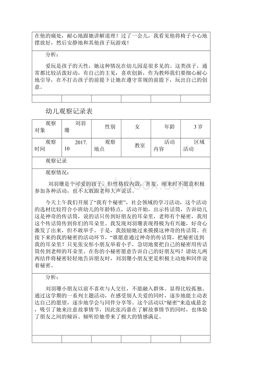 最新小班观察记录表.docx_第3页