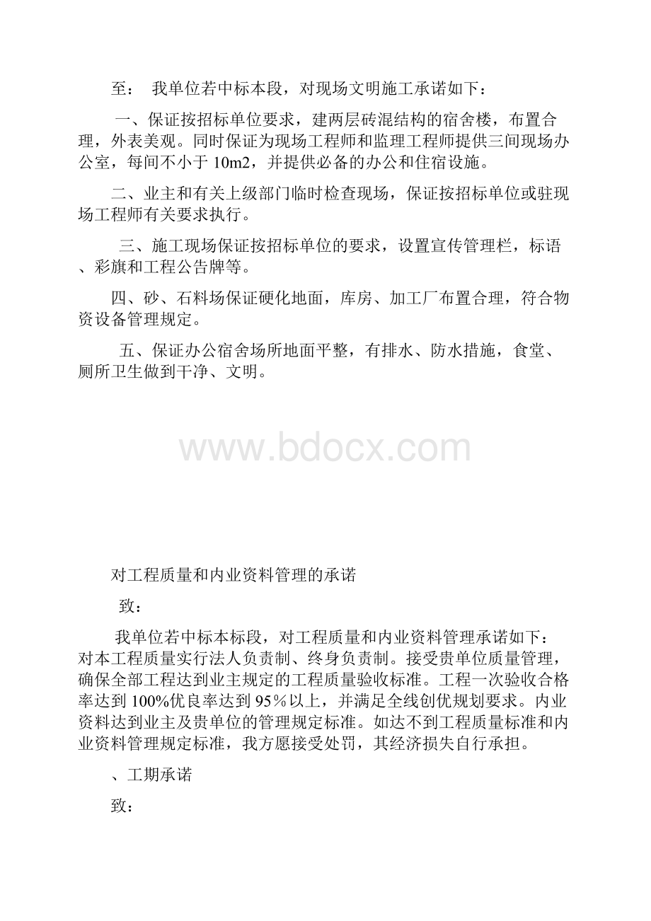 投标用承诺书.docx_第2页