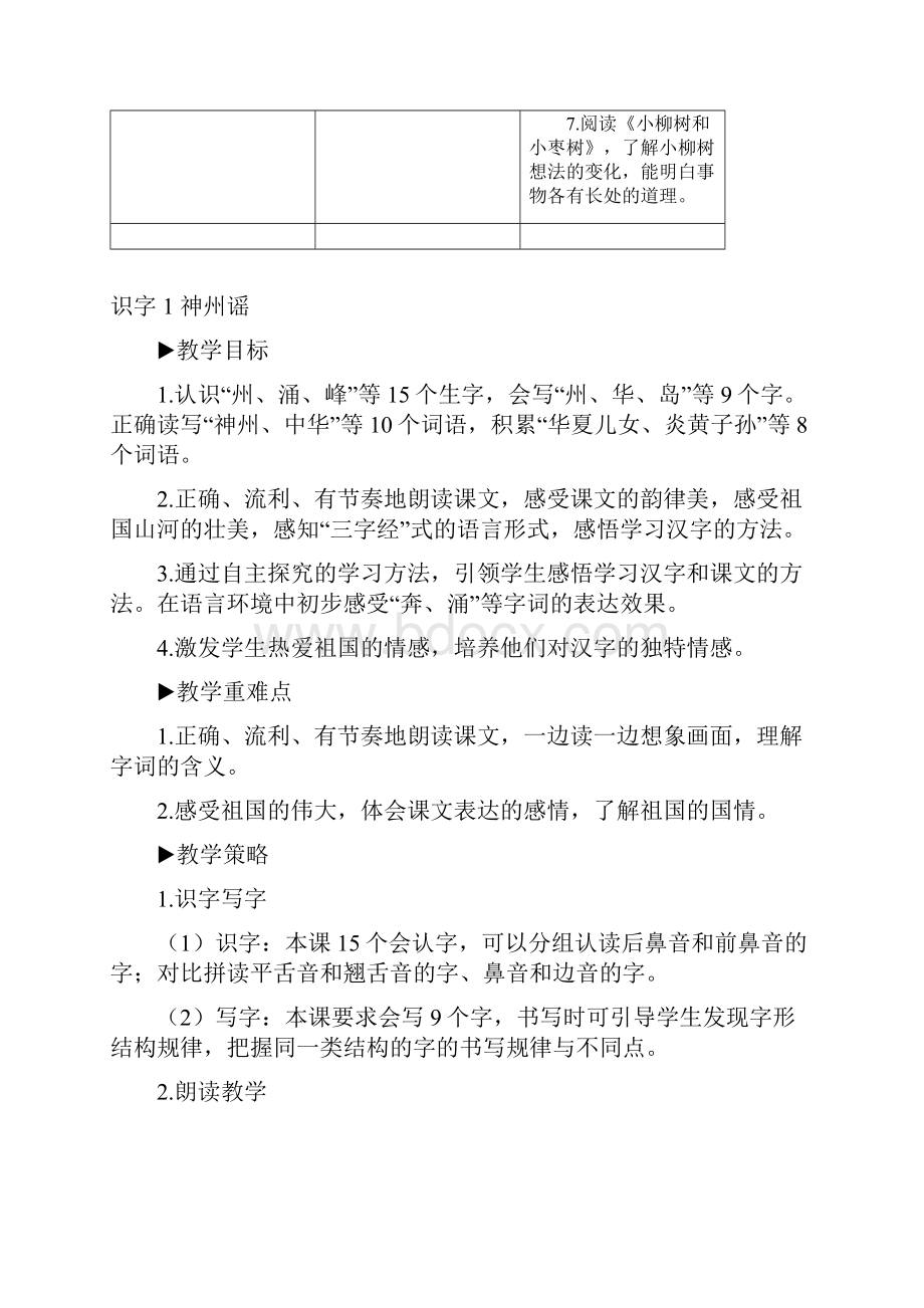 最新部编人教版小学二年级下册识字1 神州谣教案Word文件下载.docx_第3页