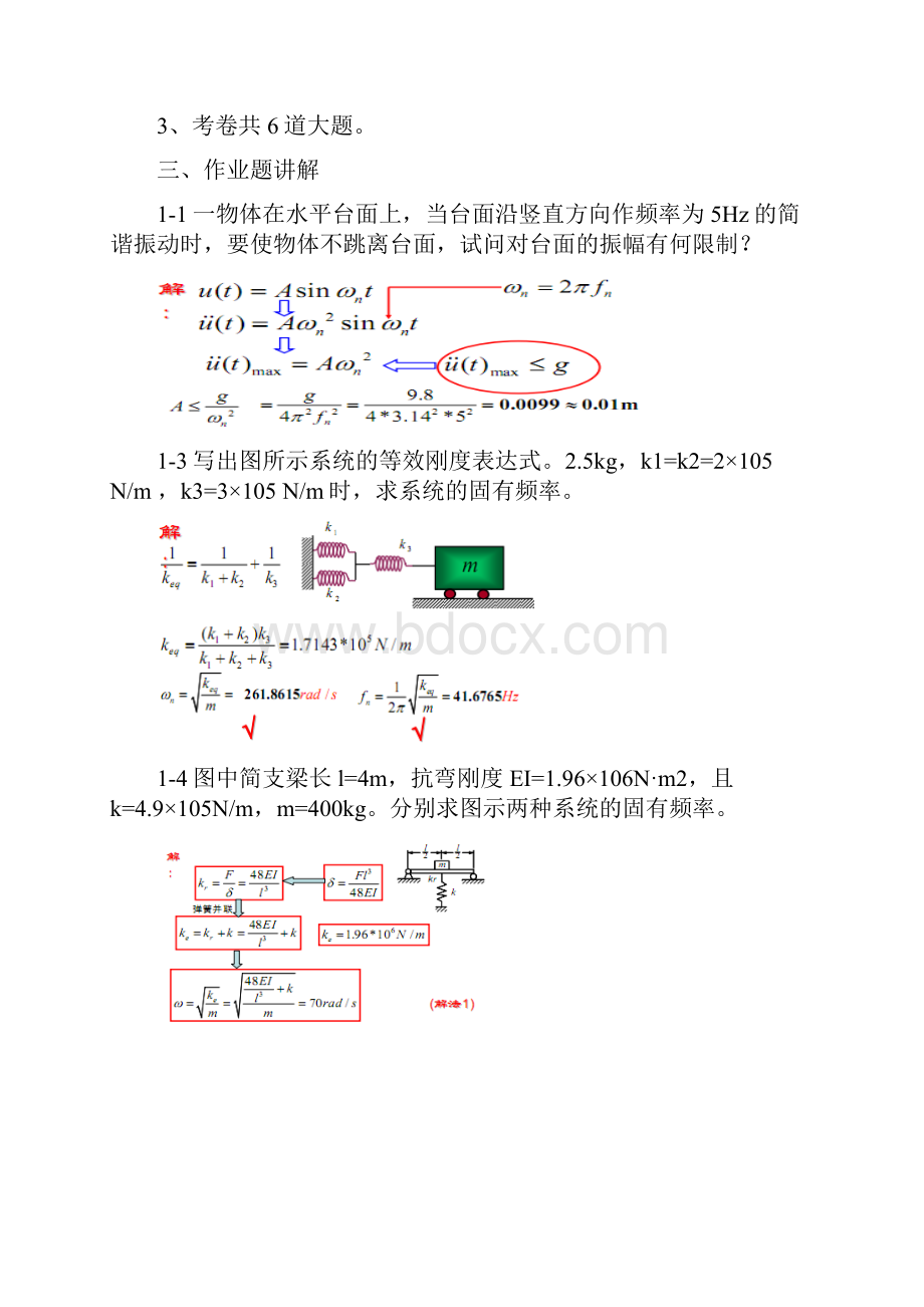 苏州大学在职研究生机械振动试题Word文档下载推荐.docx_第2页