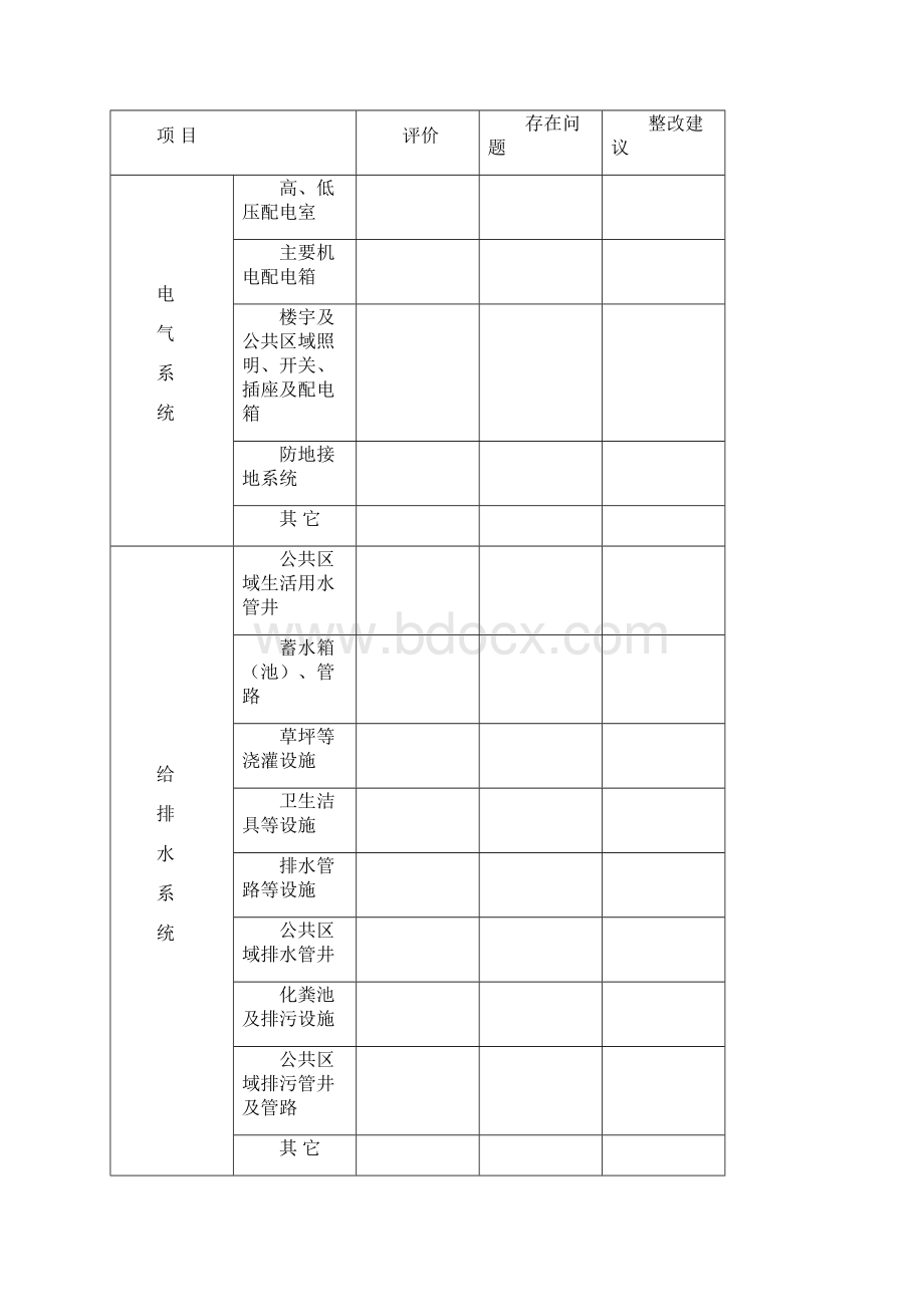 物业移交相关项目表格.docx_第2页