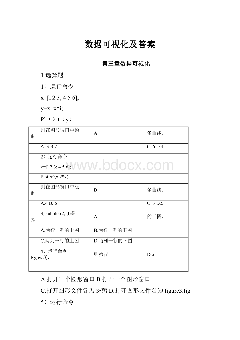 数据可视化及答案.docx