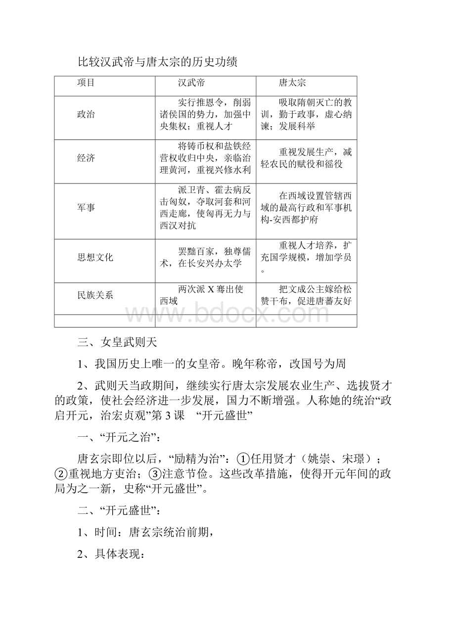 中国历史七年级下册知识点总结汇总Word文档格式.docx_第3页