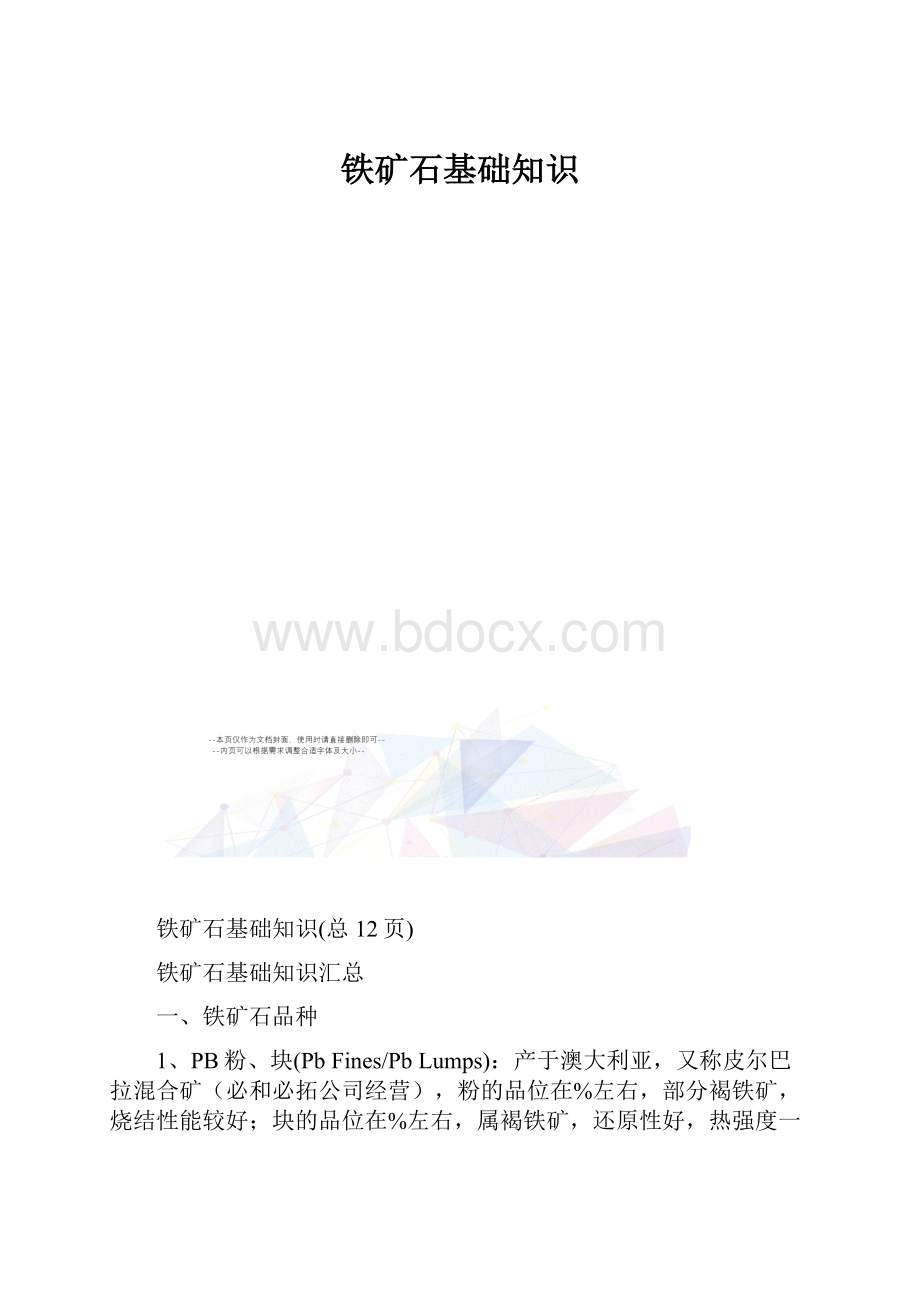 铁矿石基础知识Word格式.docx