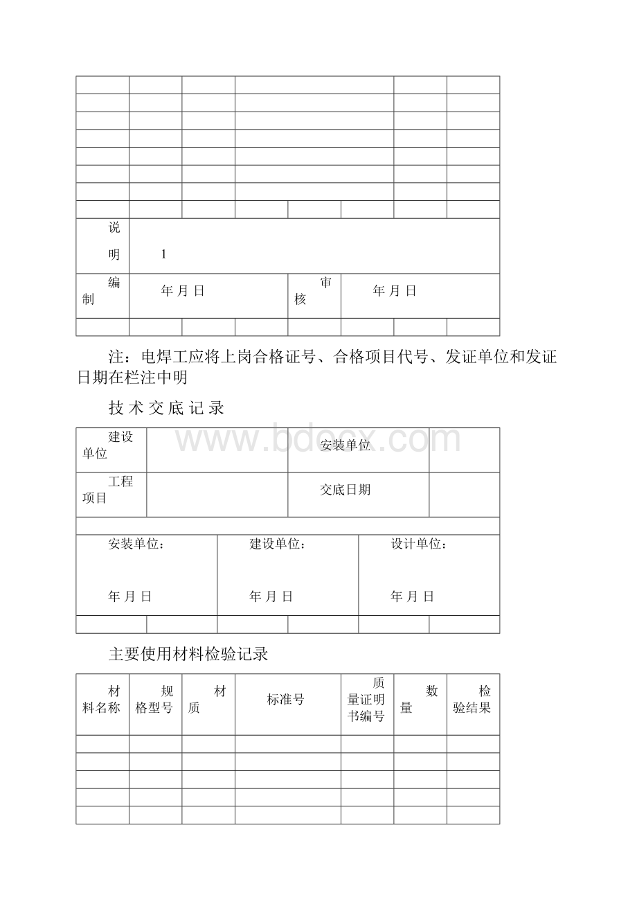 压力容器安装竣工资料表格docWord格式.docx_第3页