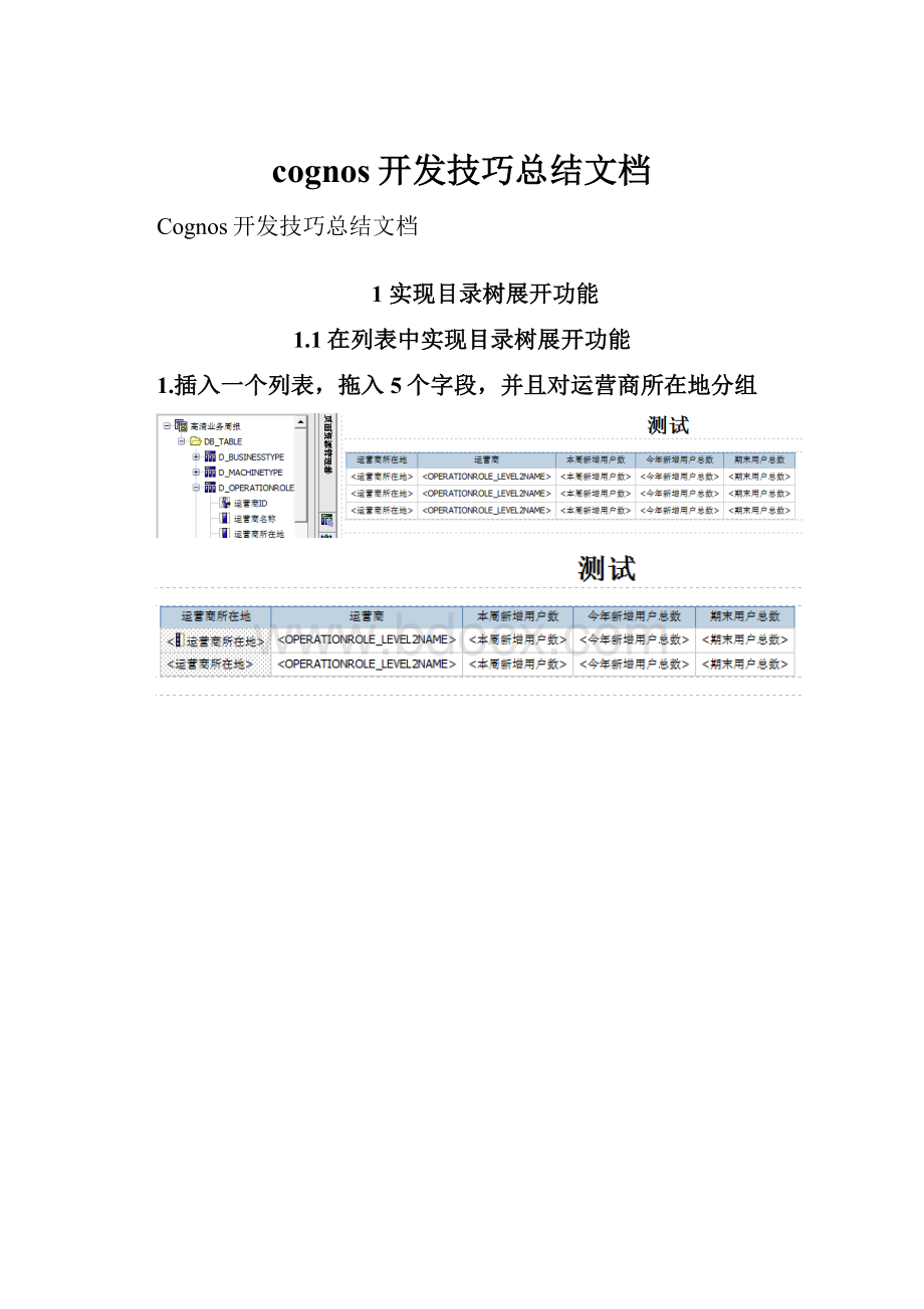 cognos开发技巧总结文档Word下载.docx_第1页