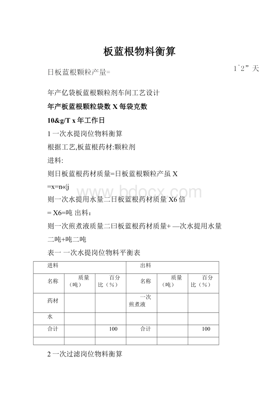 板蓝根物料衡算.docx_第1页