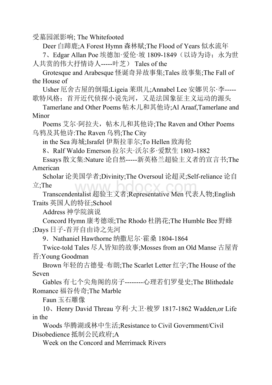 美国文学作家作品汇总Word文件下载.docx_第2页