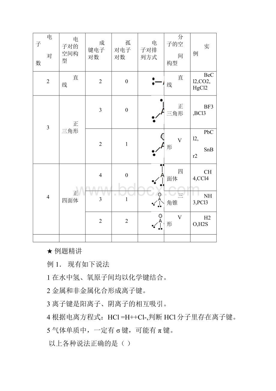 选修3 物质结构 第二章分子结构资料.docx_第3页