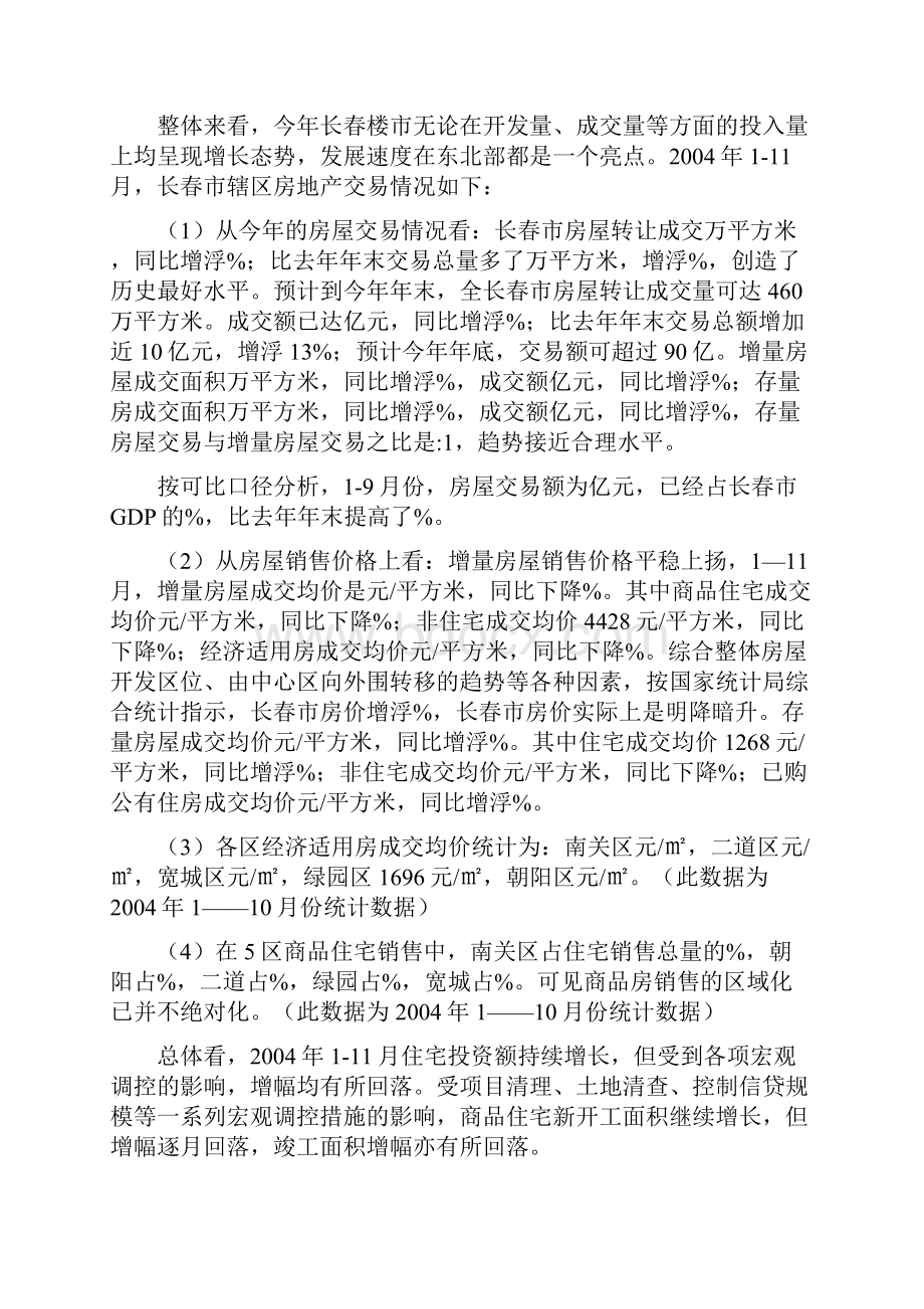 长春房地产总体分析Word文档下载推荐.docx_第2页