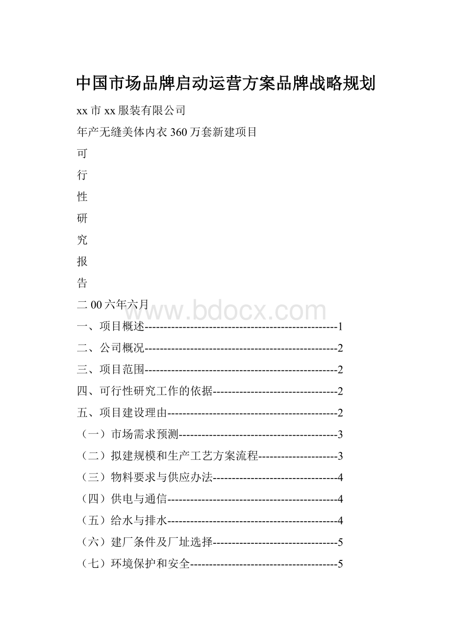 中国市场品牌启动运营方案品牌战略规划.docx