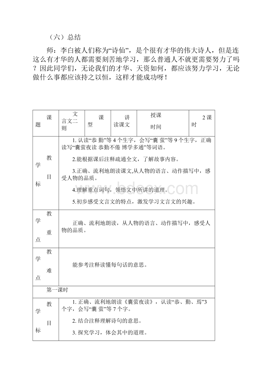 最新部编版四年级语文下册课件第7单元22 文言文二则 教案+说课稿+教学反思+课时练+类文阅读.docx_第3页