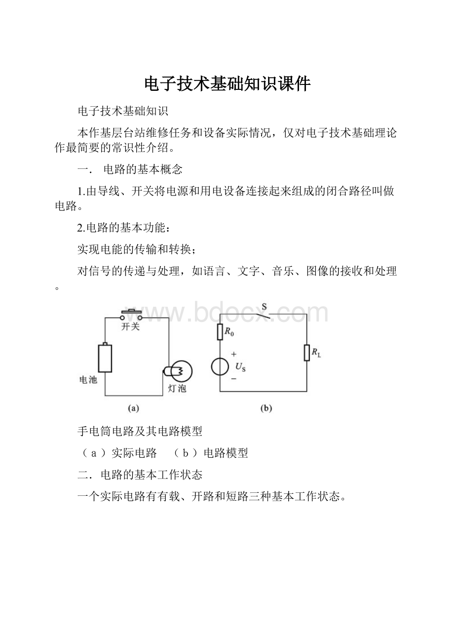 电子技术基础知识课件.docx