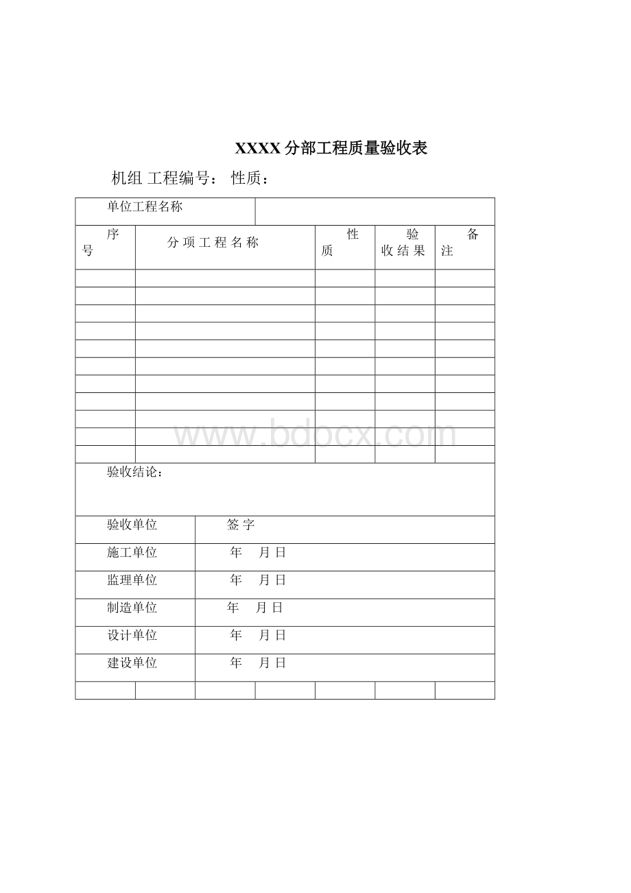 循环流化床锅炉机组安装工程验收表格.docx_第2页