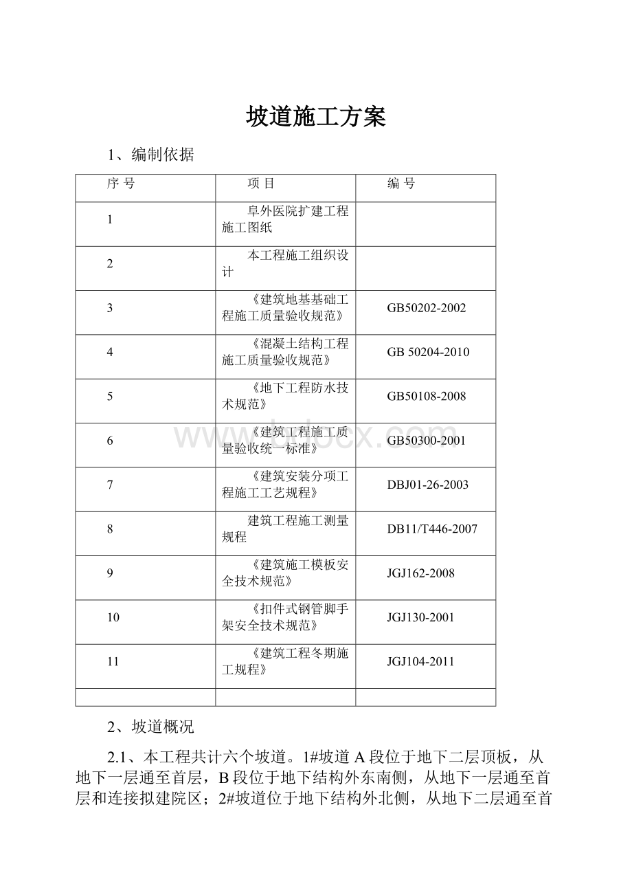 坡道施工方案Word文档下载推荐.docx_第1页