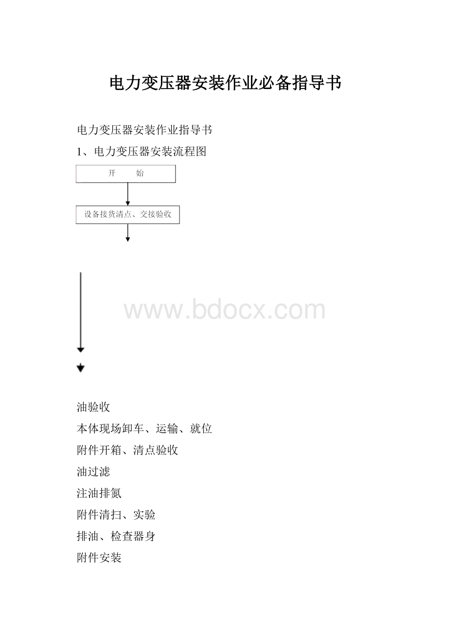 电力变压器安装作业必备指导书Word下载.docx_第1页