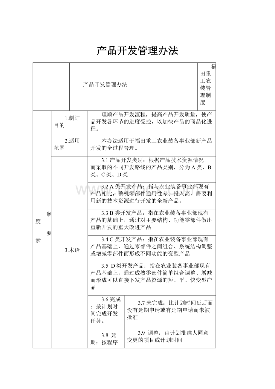 产品开发管理办法Word格式.docx