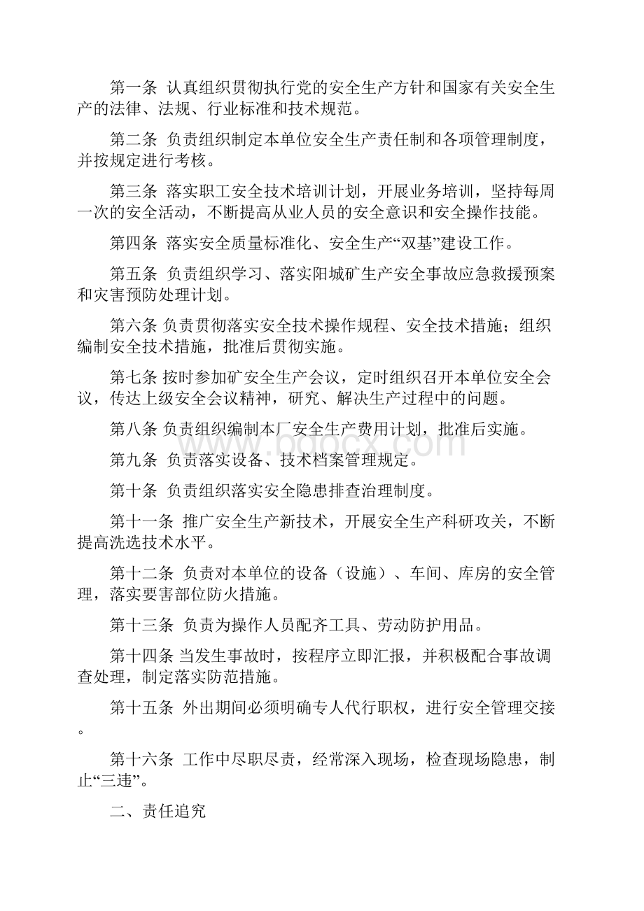 洗煤厂安全生产责任制汇编.docx_第3页