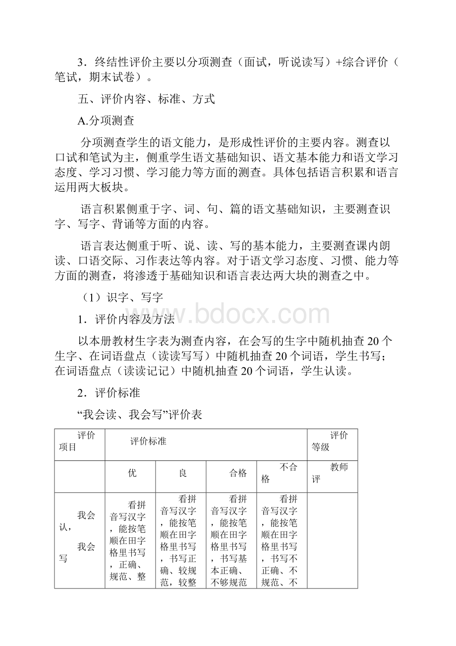 六年级语文学业质量评价方案备课讲稿Word格式文档下载.docx_第3页